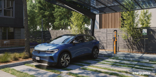 Car charging on ChargePoint CPF50