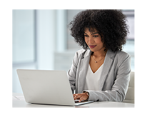 Person working on their laptop